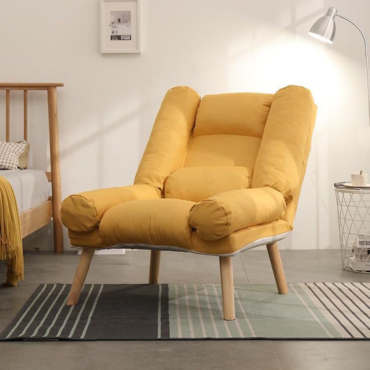 29.52"Wide Cotton Blend Arm Chair with Basic Four Legs Pillow Back Armchair Clearhalo 'Accent Chairs' 'accent_chairs' 'Chairs & Seating' 'furn' 'furn_accent_chairs' 'Furniture' 'Living Room Furniture' 1200x1200_90de6ab1-24b4-47d9-8154-4a9aca52da92