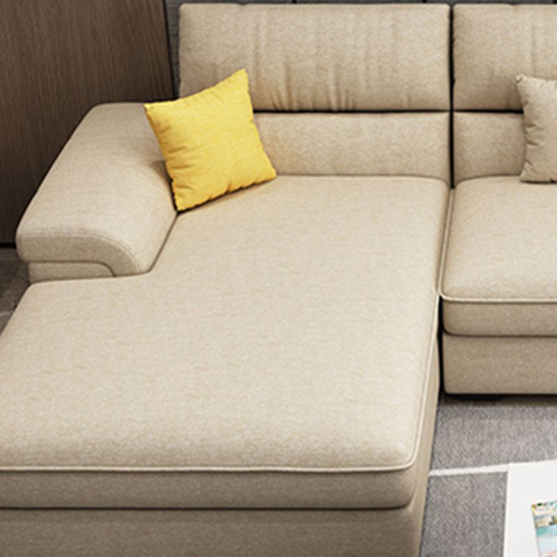 Modern Reversible Chaise 137" Sectionals with Pillows Flared Arm Clearhalo 'Furniture' 'furniture_sectionals' 'kitchen' 'kitchen_sectionals' 'Living Room Furniture' 'Sectionals' 1200x1200_90e01ad3-4031-49e8-8f69-bbde043d2f0c