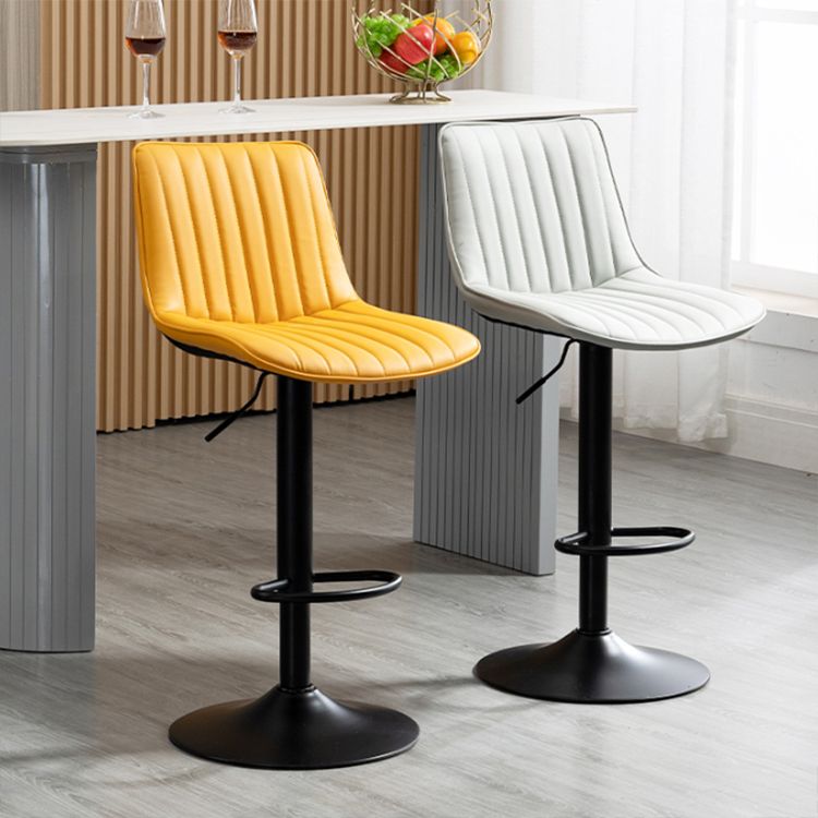 Contemporary Style Bar-stool Adjustable Counter Bar Stool with Metal Legs for Home Clearhalo 'Bar Furniture' 'Bar Stools' 'bar_stools' 'furn' 'furn_bar_stools' 'Furniture' 'furniture_bar_stools' 'Kitchen & Dining Furniture' 1200x1200_90e0e371-cc74-4969-973b-a78246f9aa95