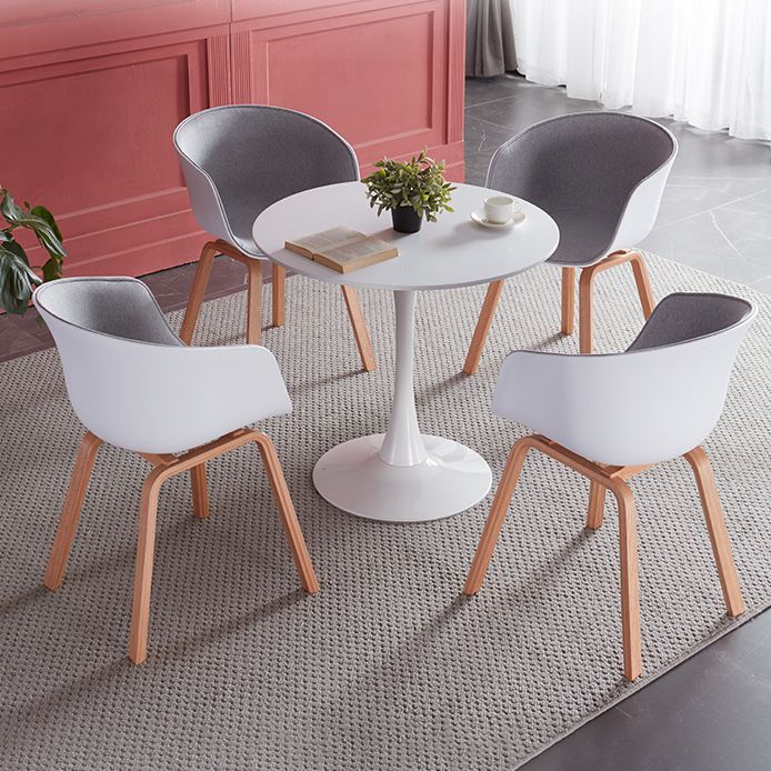 Modern Artificial Wooden Dining Table Round Table with Metal Pedestal Base Clearhalo ' dining_table' 'Dining Tables & Seating' 'Dining Tables' 'furn' 'furn_dining_table' 'Furniture' 'furniture_dining_table' 'Kitchen & Dining Furniture' 'kitchen&dining_furn' 'kitchen' 'kitchen_dining_table' 1200x1200_90e144e7-a6ee-4989-a273-237c9e95e444