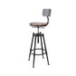 Industrial Footrest Adjustable Height Barstool Brown Pine Home Stool Clearhalo 'Bar Furniture' 'Bar Stools' 'bar_stools' 'furn' 'furn_bar_stools' 'Furniture' 'furniture_bar_stools' 'Kitchen & Dining Furniture' 1200x1200_90e24fe2-777e-4453-91bc-3e365929ab45