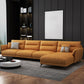 Contemporary 4-Seater Sectional with Pillow Top Arms in Faux Leather Clearhalo 'furn' 'furn_sectionals' 'Furniture' 'Living Room Furniture' 'Sectionals' 1200x1200_90e2fbf7-5b36-4612-9c9d-eeb6c2c3e062