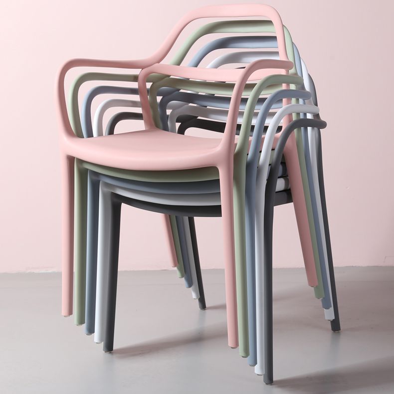 Contemporary Style Plastic Dining Chairs Dining Stackable Chairs for Kitchen Clearhalo ' kitchen&dining_furn' 'Dining Chairs' 'Dining Tables & Seating' 'dining_chair' 'furn' 'furn_dining_chair' 'Furniture' 'furniture_dining_chair' 'Kitchen & Dining Furniture' 'kitchen' 1200x1200_90e3cf0c-e86d-4521-9ead-c14ac743796a