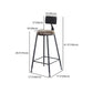 29.53" Industrial Bar and Counter Stool Low Back Stool with 4 Black Legs Clearhalo 'Bar Furniture' 'Bar Stools' 'bar_stools' 'furn' 'furn_bar_stools' 'furniture_bar_stools' 'Kitchen & Dining Furniture' 'kitchen&dining_furn' 'kitchen' 'kitchen_furn' Furniture' 1200x1200_90e4b9df-54ee-49cb-b62f-91c6470dfb05