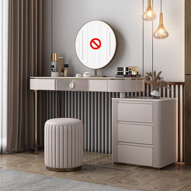 Glam Slate Top Make-up Vanity Set 5-Drawers Eitelkeitsverkederstisch