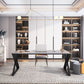 Modern Stone Top Dinette Set 1/2 Pieces Rectangle Dining Table Set in Grey Clearhalo 'Dining Room Sets' 'Dining Tables & Seating' 'dining_room_set' 'furn' 'furn_dining_room_set' 'Furniture' 'Kitchen & Dining Furniture' 1200x1200_90e5aff8-b207-4ec9-9553-06ede51cb8a3
