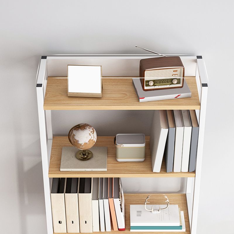 Estantería de madera abierta estantería multicapa de casa minimalista moderna