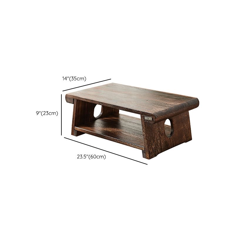 Traditional Side End Snack Table in Brown Solid Wood with Rectangle Top Clearhalo 'Coffee & Accent Tables' 'End & Side Tables' 'end_side_tables' 'furn' 'furn_end_side_tables' 'Furniture' 'Living Room Furniture' 1200x1200_90e87692-8de3-4827-906c-f405981ab195