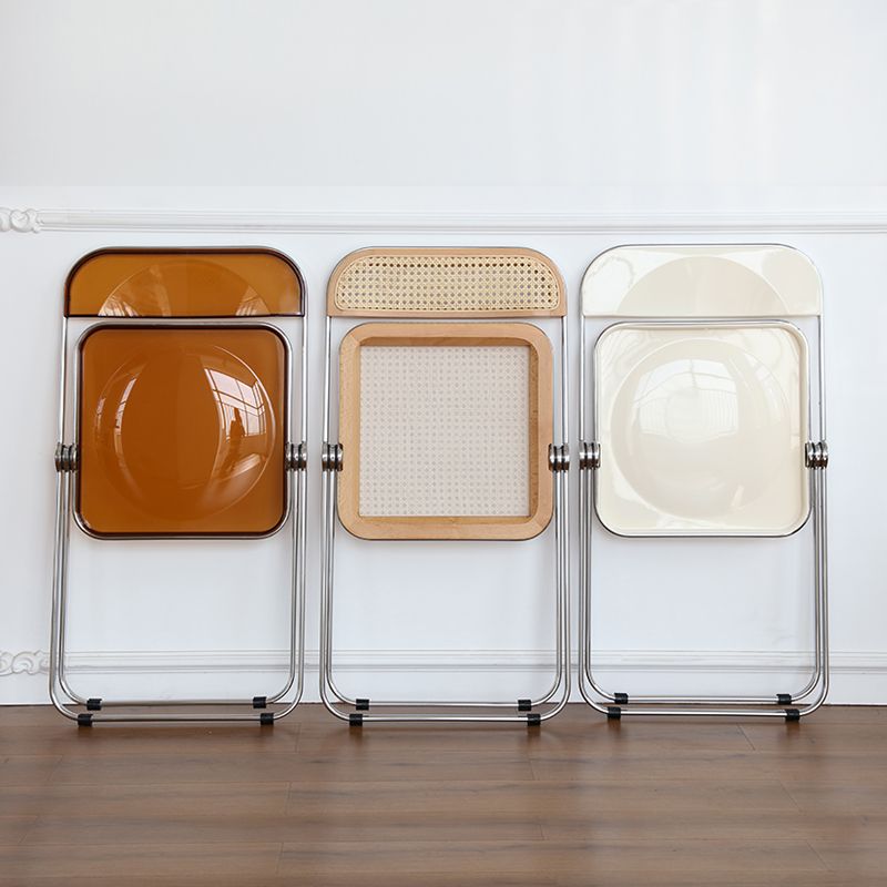 Modern Folding Dining Room Chair Armless Metal Dining Chairs for Restaurant Use Clearhalo ' kitchen&dining_furn' 'Dining Chairs' 'Dining Tables & Seating' 'dining_chair' 'furn' 'furn_dining_chair' 'Furniture' 'furniture_dining_chair' 'Kitchen & Dining Furniture' 'kitchen' 1200x1200_90e88b82-f623-4887-a43a-f2547dfb7f32