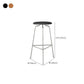 Modern Armless Backless Counter Stool Oak Wood Bar Stool with  Pedal for Cafe