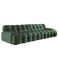 Modernistic Biscuit Back Sofa Tuxedo Arm Loveseat for Bonus Room
