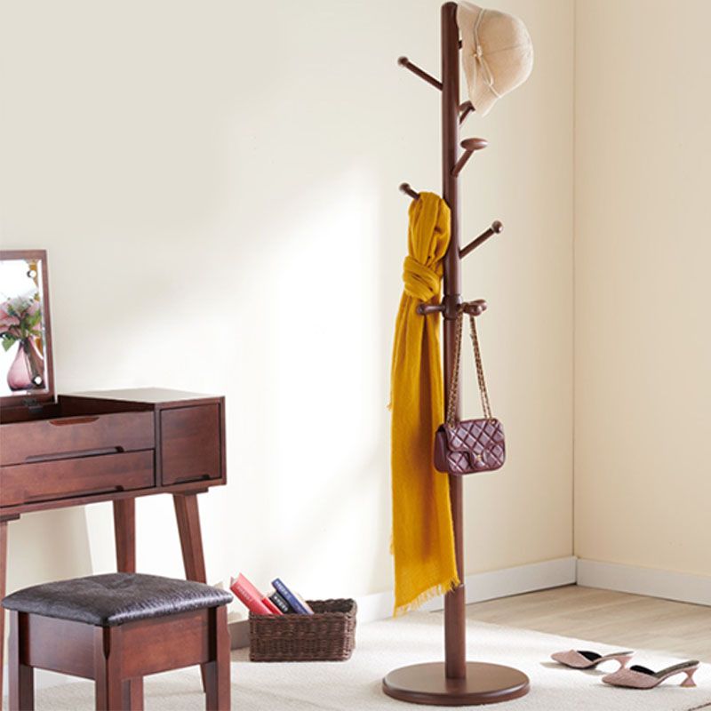 Solid Wood Hall Tree Free Standing Hall Standing en color sólido