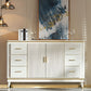Sideboard in stile glam Sideboard da pranzo in legno con porte per soggiorno
