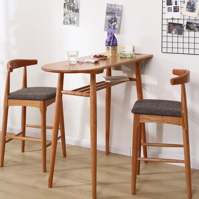 Mesa de comedor moderna con altura de mostrador de madera maciza
