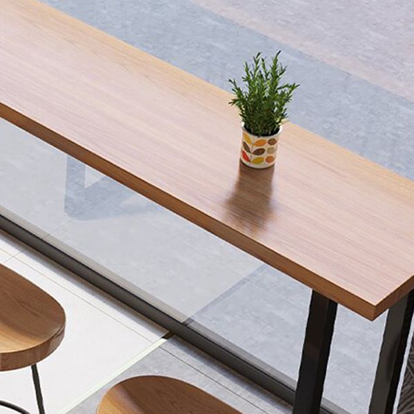 Modern Rectangle Sled Base Solid Wood Bar Table for Kitchen Dining Room Clearhalo 'Bar Furniture' 'Bar Tables' 'bar_tables' 'furn' 'furn_bar_tables' 'Furniture' 'Kitchen & Dining Furniture' 1200x1200_90ed49a9-0081-415d-b4e5-1973e7d000bd
