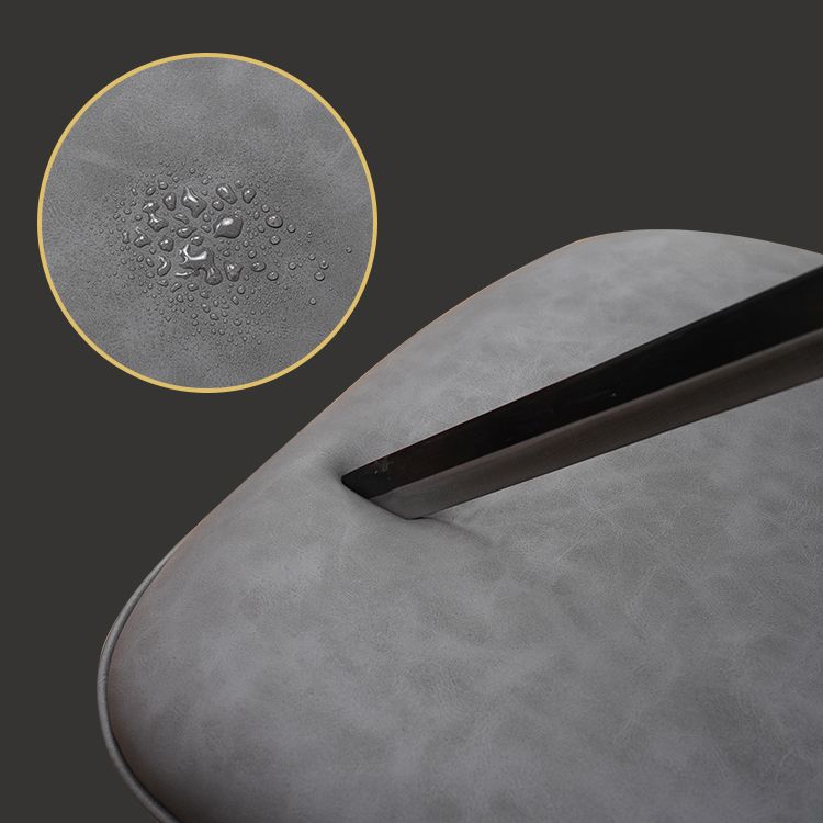 Leather Scandinavian Kitchen Side Chair Matte Finish Solid Back Dining Chair Clearhalo ' kitchen&dining_furn' 'Dining Chairs' 'Dining Tables & Seating' 'dining_chair' 'furn' 'furn_dining_chair' 'Furniture' 'furniture_dining_chair' 'Kitchen & Dining Furniture' 'kitchen' 1200x1200_90ef2da1-8ad3-4582-9d03-1aeeec233fe7