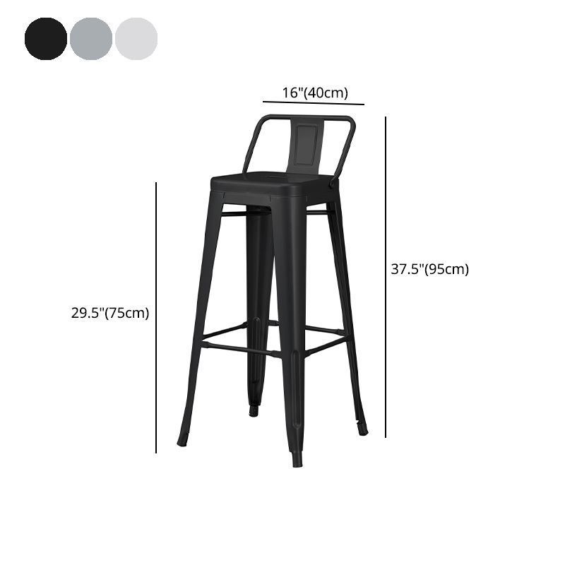 Industrial Style Metal Bar-stool Square Seat Counter Stool for Kitchen Bar Clearhalo 'Bar Furniture' 'Bar Stools' 'bar_stools' 'furn' 'furn_bar_stools' 'furniture_bar_stools' 'Kitchen & Dining Furniture' 'kitchen&dining_furn' 'kitchen' 'kitchen_furn' Furniture' 1200x1200_90ef711d-ebfc-455b-a84a-2cc5bef79154