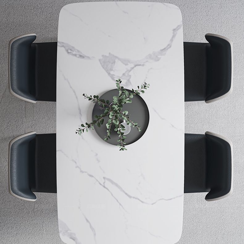 Modern Rectangle Sintered Stone Dining Table Set 1/4/5/7 Pieces Dining Set Clearhalo 'Dining Room Sets' 'Dining Tables & Seating' 'dining_room_set' 'furn' 'furn_dining_room_set' 'Furniture' 'furniture_dining_room_set' 'Kitchen & Dining Furniture' 1200x1200_90efe23a-c846-4b7a-830b-f9da4b405fdf