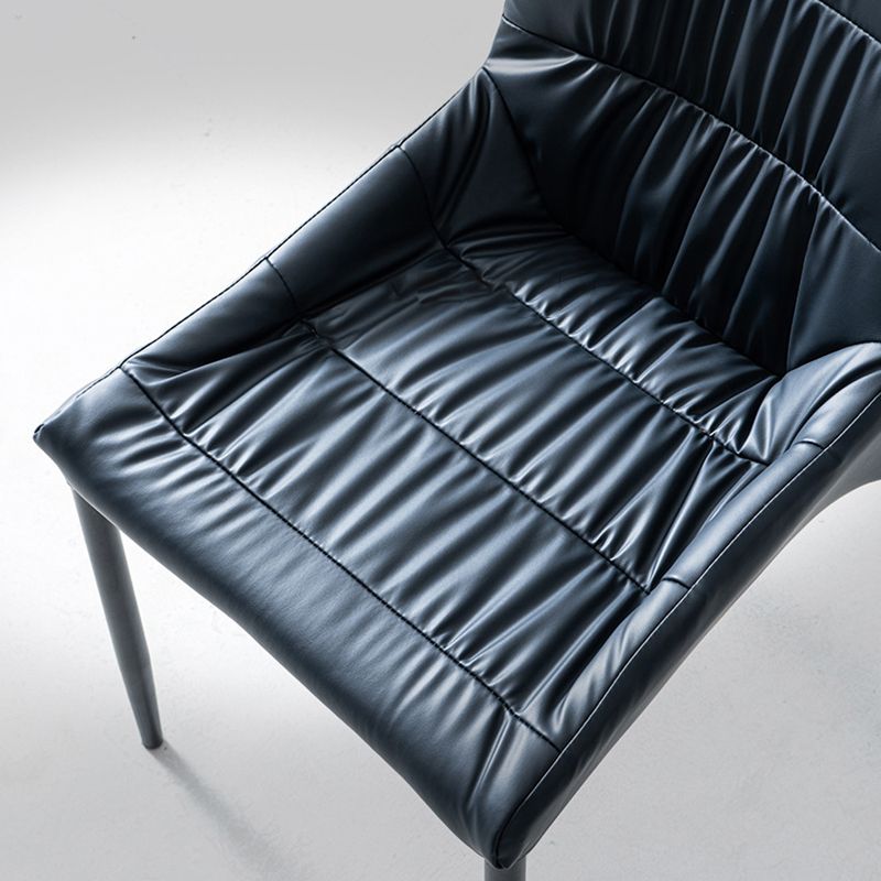 Contemporary Style Solid Back Dining Arm Chairs Leather Dining Chairs (Set of 2) Clearhalo ' kitchen&dining_furn' 'Dining Chairs' 'Dining Tables & Seating' 'dining_chair' 'furn' 'furn_dining_chair' 'Furniture' 'furniture_dining_chair' 'Kitchen & Dining Furniture' 'kitchen' 1200x1200_90f14ad0-911c-4376-9c71-ac912e5b0fc2