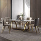 Glam-stijl eettafel stenen rechthoekige eettafel in wit