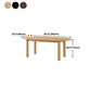 Mesa de comedor ovalada Mesa de comedor de madera maciza con 4 patas para cocina