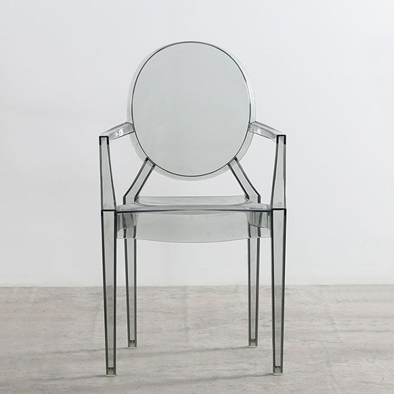 Plastic eetkamerstoel Scandinavische arm Open achterzijde stoelen voor thuis