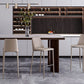 Modern Backrest Bar Stool Leather Metal Base Counter Stool for Living Room