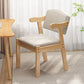 Contemporary Rubberwood Open Arm Chair Matte Finish Upholstered Dining Chair Clearhalo 'Dining Chairs' 'Dining Tables & Seating' 'dining_chair' 'furn' 'furn_dining_chair' 'Furniture' 'furniture_dining_chair' 'Kitchen & Dining Furniture' 1200x1200_90f67fbc-d5d8-45eb-9048-07cfe1223e72