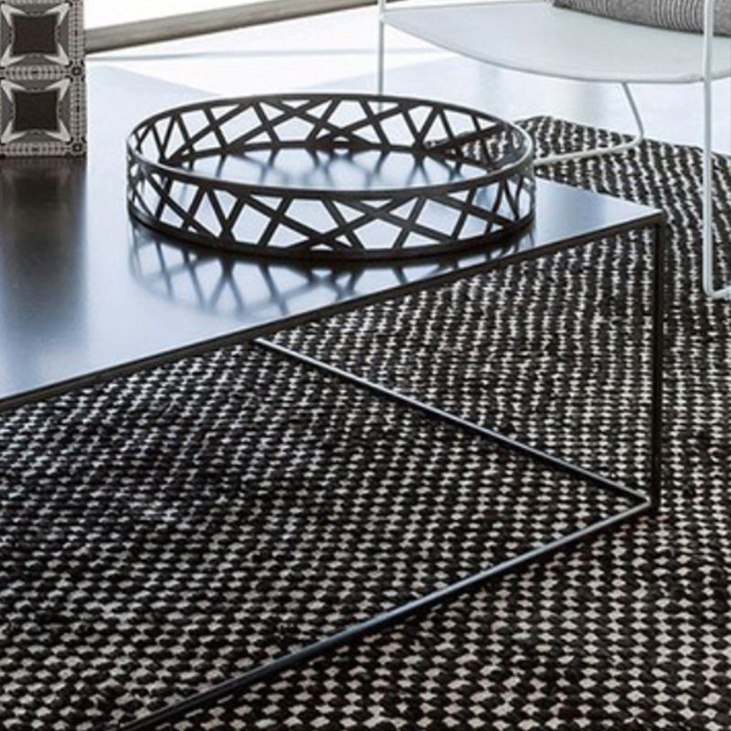Mid-Century Modern Iron Square Coffee Table with Frame Base Coffee Table Clearhalo 'Coffee & Accent Tables' 'Coffee Tables' 'coffee_tables' 'furn' 'furn_coffee_tables' 'Furniture' 'Living Room Furniture' 1200x1200_90f7d847-ad73-4866-b030-f1015cf8fd2a