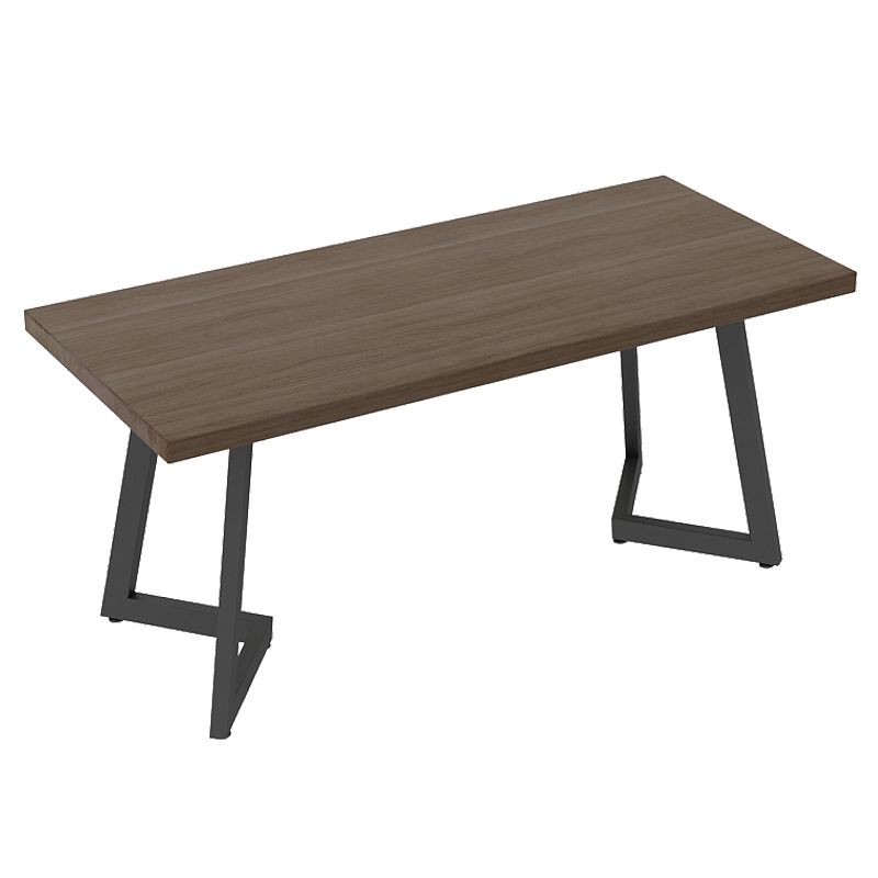 Industrial Solid Wood Dinner Table Brown Table with Black Frame for Dinning Room Clearhalo ' dining_table' 'Dining Tables & Seating' 'Dining Tables' 'furn' 'furn_dining_table' 'Furniture' 'furniture_dining_table' 'Kitchen & Dining Furniture' 'kitchen&dining_furn' 'kitchen' 'kitchen_dining_table' 1200x1200_90f8af1b-9bdd-4cfa-bc2b-a8c67df87ba0