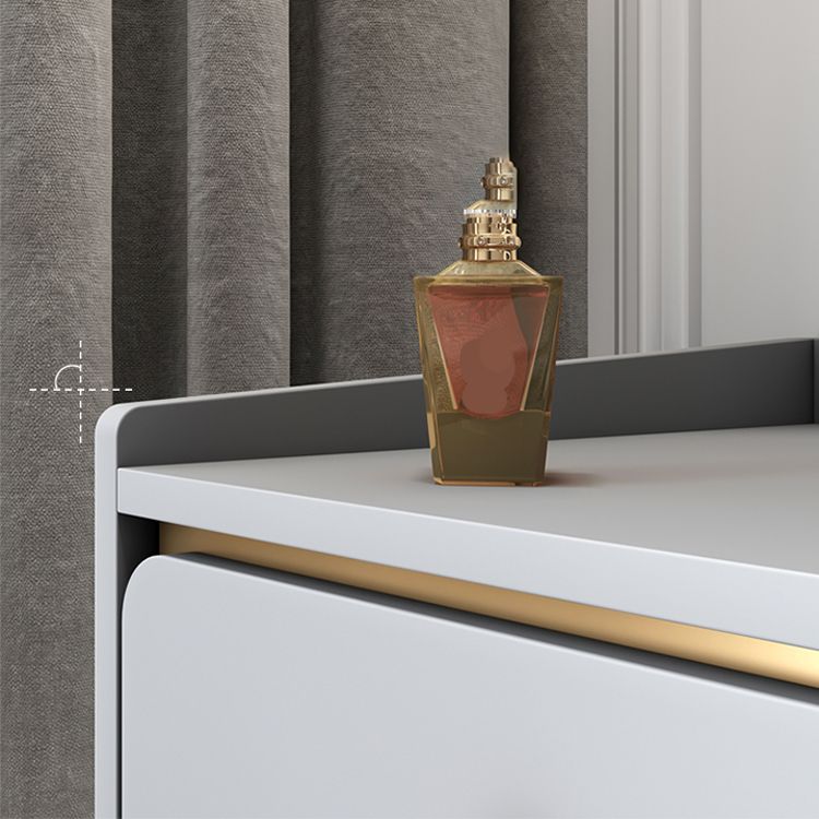 Set di vanità in legno ingegnerizzato con sgabello lussuoso tavolo da toeletta