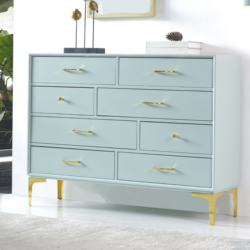 Glam Antique Finish Sideboard Engineered Wood Server with Drawers Clearhalo 'buffet_sideboard' 'Buffets & Sideboards' 'furn' 'furn_buffet_sideboard' 'Furniture' 'Kitchen & Dining Furniture' 1200x1200_90f9dcae-a3a1-4652-a750-817967d2c859