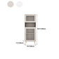 Engineered Glam Wood Bookcase White Standard Shelf with Door