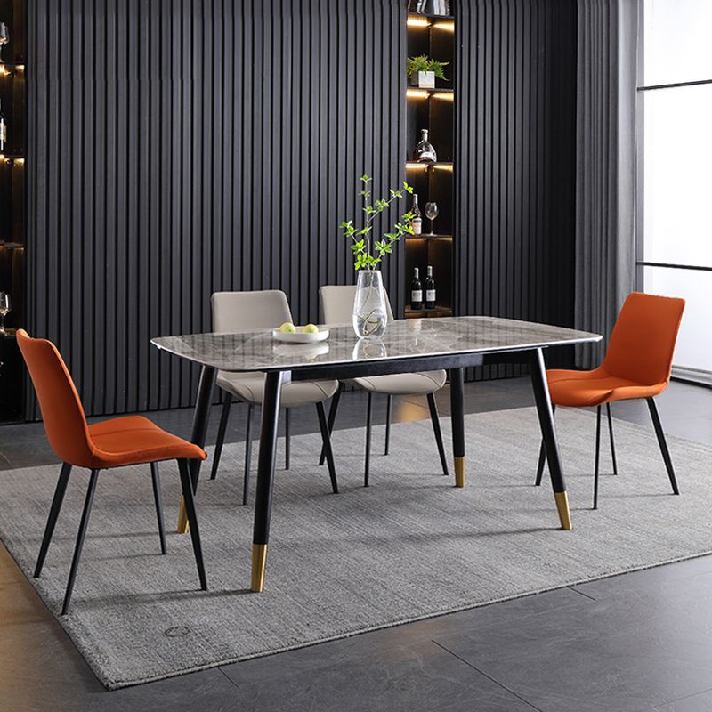 Solid Back Side Chair Contemporary Metal Indoor-Outdoor Chair