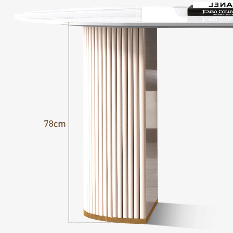 Sintered Stone Dining Table Traditional Luxury Table with Metal Base for Kitchen Clearhalo 'Dining Tables & Seating' 'Dining Tables' 'dining_table' 'furn' 'furn_dining_table' 'Furniture' 'Kitchen & Dining Furniture' 1200x1200_90fbdf53-8e02-40bc-a551-d19d3a9d065f