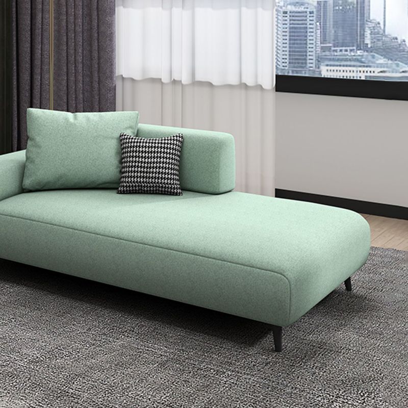 One Armed Faux Leather Accent Chair Modern Square Arms Chaise