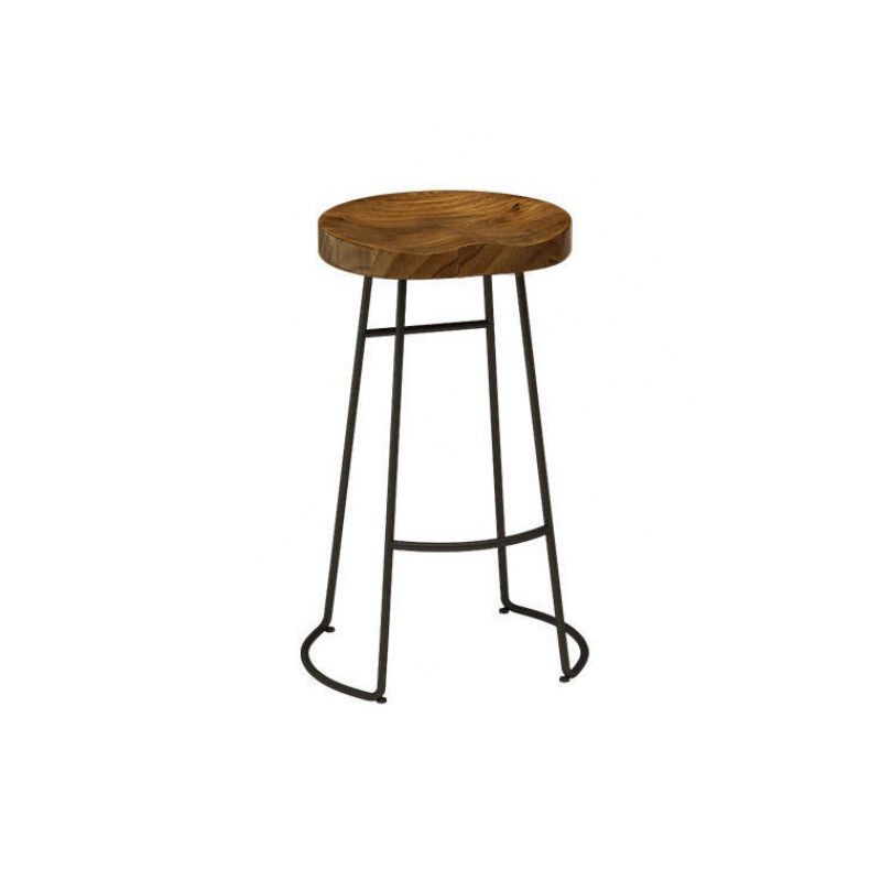 Armless Solid Wood Dining Stool Contemporary Bar Stool with Footrest Clearhalo 'Bar Furniture' 'Bar Stools' 'bar_stools' 'furn' 'furn_bar_stools' 'Furniture' 'Kitchen & Dining Furniture' 1200x1200_90fe216c-2fce-4540-967c-27d45d96d285