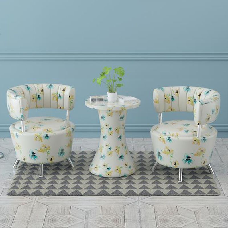 Chaise en cuir fausse 25,19 "L x 23,22" W x 27,55 "H Chaise sans bras