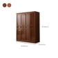 Rubberwood Traditional Storage Cabinet Matte Finish Cabinet with Hinged Doors