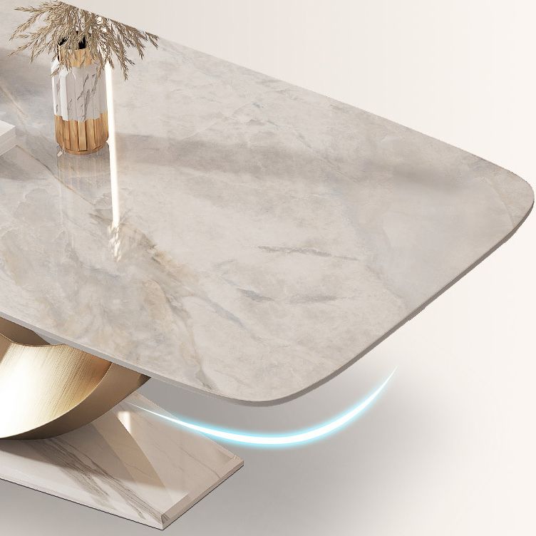 Luxury Sintered Stone Top Dining Set Rectangle 1/2/5/7 Pieces Dining Room Table Set