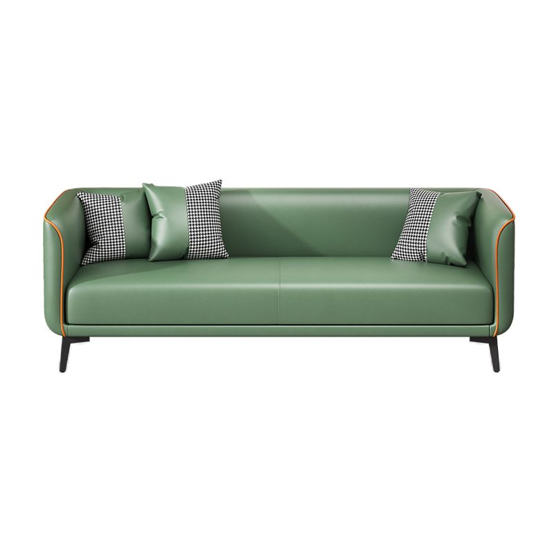 Tuxedo Arm Standard Sofa 25,98 "H Moderne stijl Single Cushion Faux lederen bank
