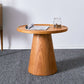 Round Solid Wood Coffee Table Pedestal Coffee Cocktail Table