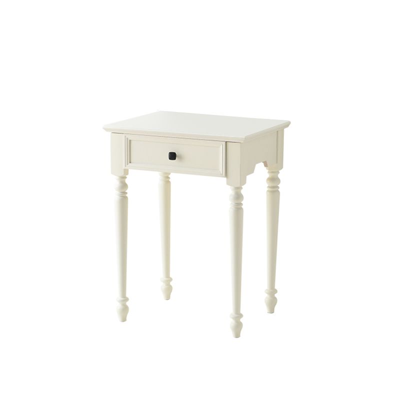 Weißer Massivholz Waschtisch Tisch Set Schlafzimmer Make -up Eitelkeitstisch - 30,7 "H