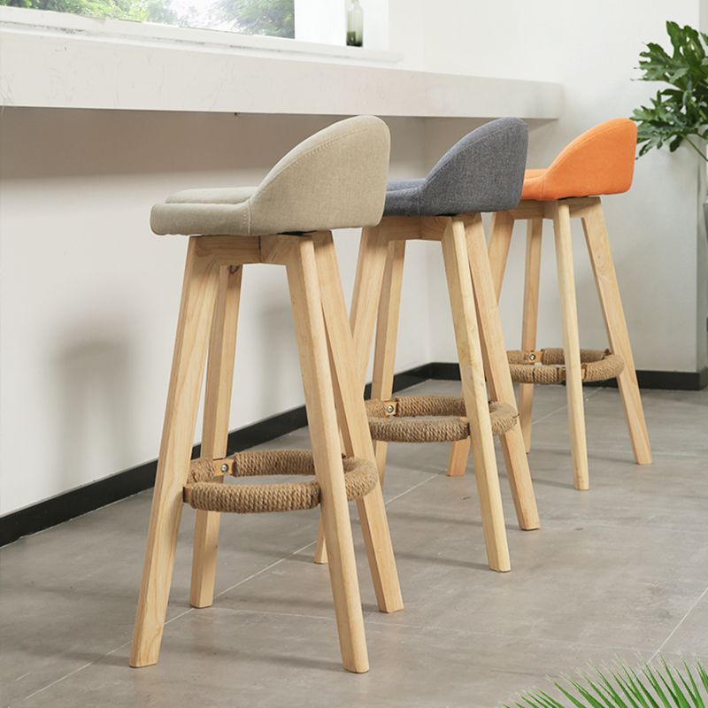 Scandinavian Upholstered Wood Counter Stools Low Back Bar Stools with 4 Legs Clearhalo 'Bar Furniture' 'Bar Stools' 'bar_stools' 'furn' 'furn_bar_stools' 'furniture_bar_stools' 'Kitchen & Dining Furniture' 'kitchen&dining_furn' 'kitchen' 'kitchen_furn' Furniture' 1200x1200_9102ce5b-df66-4b8e-a180-0e6b9f731529