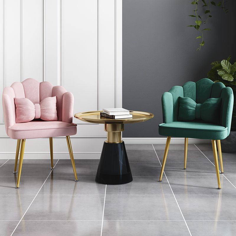 Glam Style 16.5'' Wide Dining Room Chair Solid Back Chair with 4 Metal Legs for Home Use Clearhalo ' kitchen&dining_furn' 'Dining Chairs' 'Dining Tables & Seating' 'dining_chair' 'Furniture' 'furniture_dining_chair' 'Kitchen & Dining Furniture' 'kitchen' 1200x1200_910478b4-92f4-4cd3-acf2-59d7dfbd4611