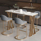 Glam Style Bartafelset 1/2/5-delige rechthoekige bartafel met metalen hoge krukken voor thuis