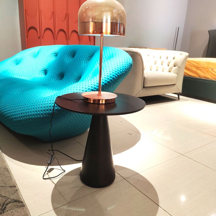 Table de métal de base de piédestal rond