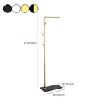 Metal Free Standing Hall Tree Contemporary Hall Stand for Living Room/Hallway