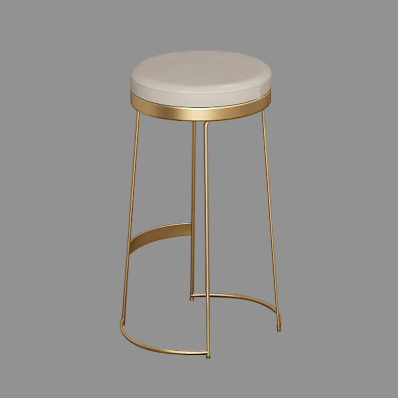 Scandinavian Backless Round BarStools for Home Upholstered Counter Height Stool Clearhalo 'Bar Furniture' 'Bar Stools' 'bar_stools' 'furn' 'furn_bar_stools' 'Furniture' 'furniture_bar_stools' 'Kitchen & Dining Furniture' 1200x1200_91095c02-3b62-4be2-be23-d214ce0bcbf8
