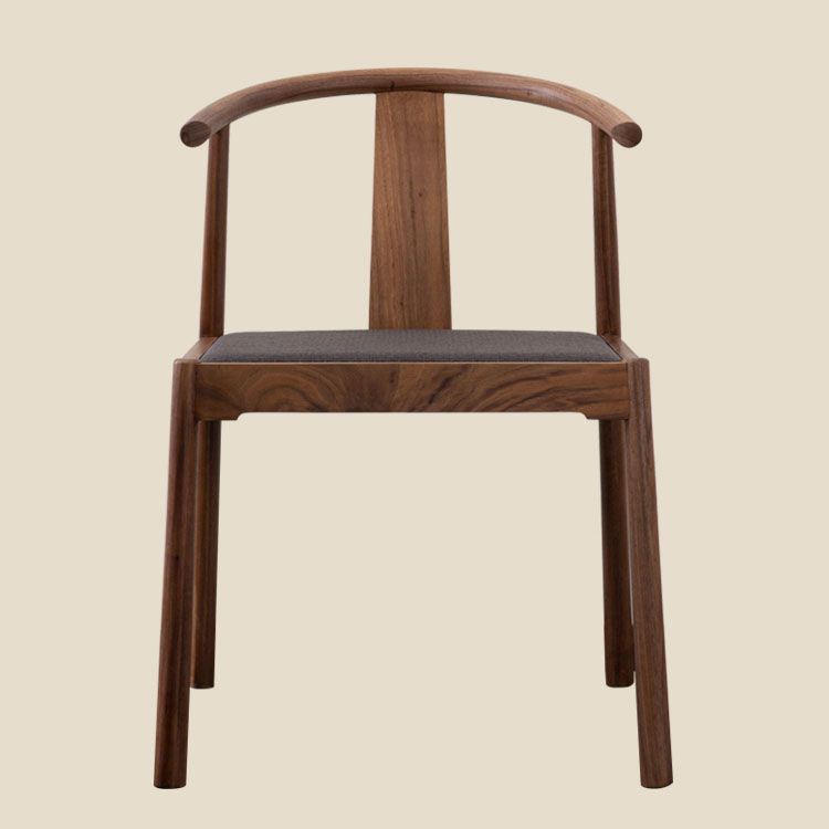 Traditional Dining Arm Chair Indoor Solid Wood Dining Chair with Upholstered
